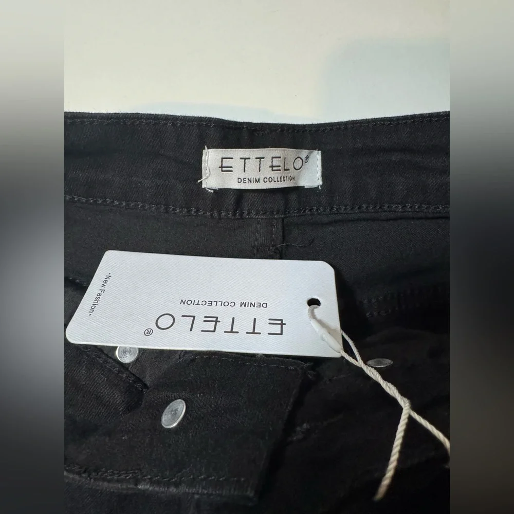 ETTELO Jeans High Waisted Straight Leg Loose Stretchy. Size:2 - Picture 11 of 16